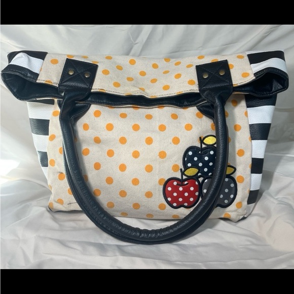 Hello Kitty Sanrio LoHello Kitty Sanrio Loungefly Nerd Cheetah Tote Bag Y2K 2012 - Picture 4 of 8